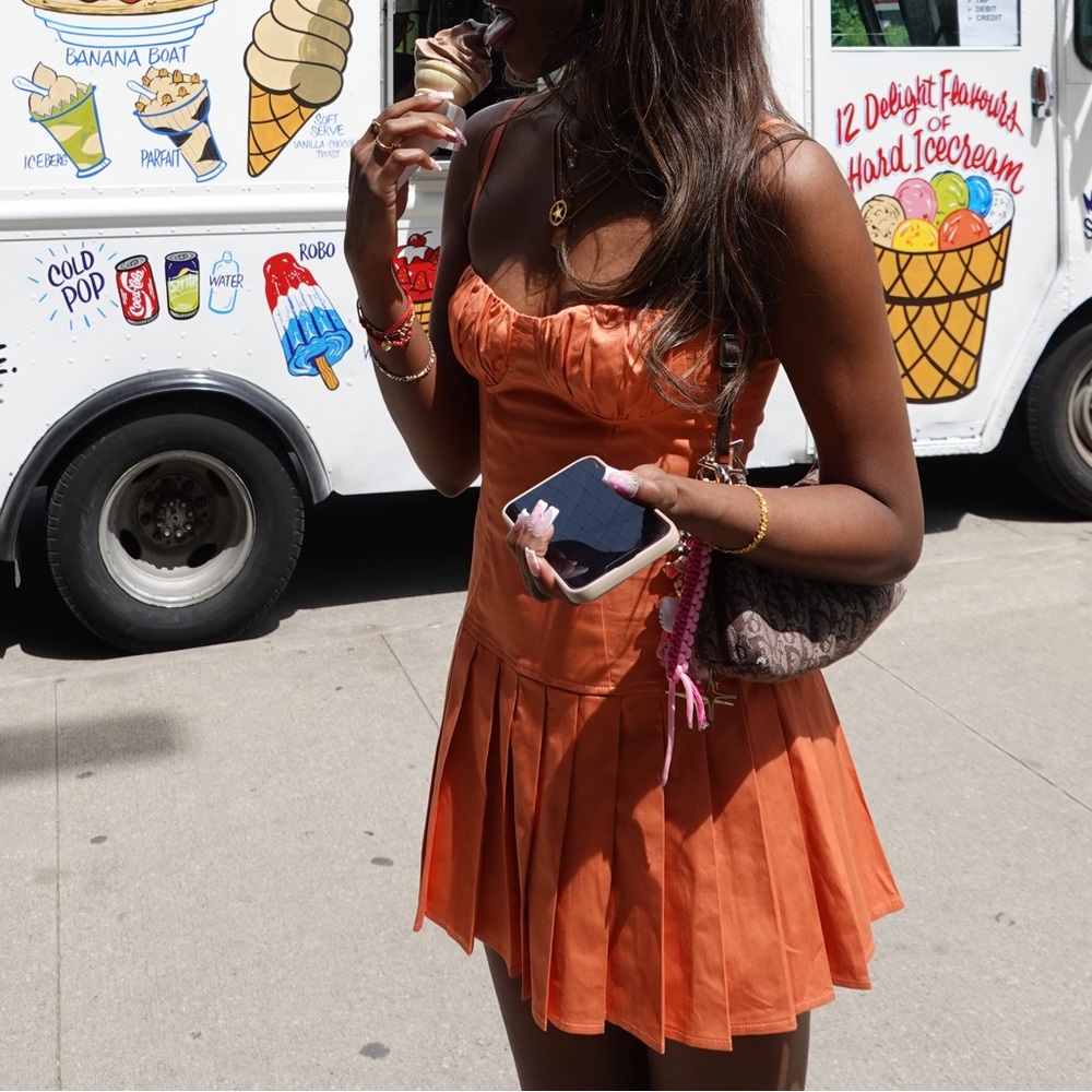 Edikted Orange Mini Dress - Picture 4 of 4